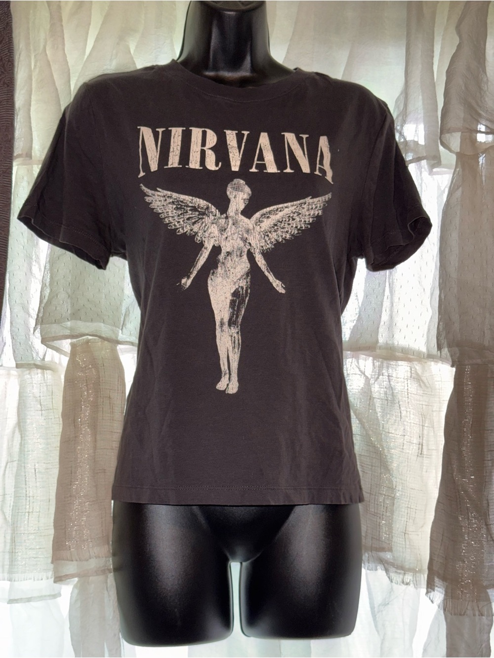 H&M Black Nirvana Short Sleeve Graphic Tee